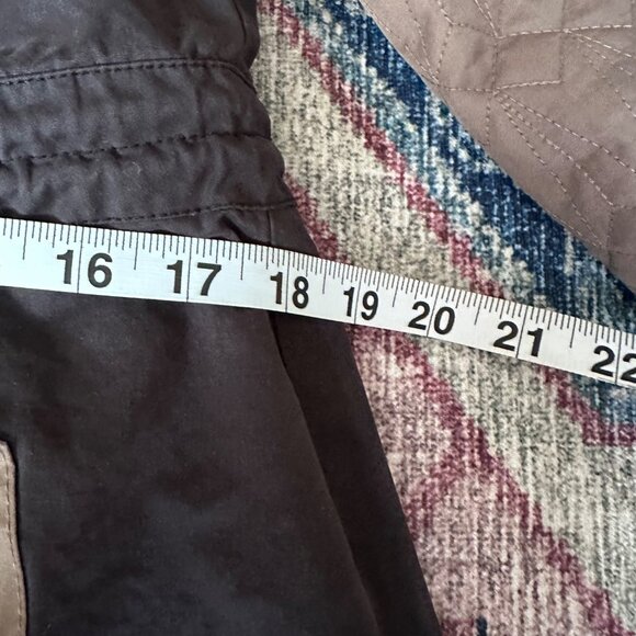 Sam Edelman Quilted Sleeve Hooded Parka Jacket Womens M Hybrid Long Drawstring - Picture 7 of 16